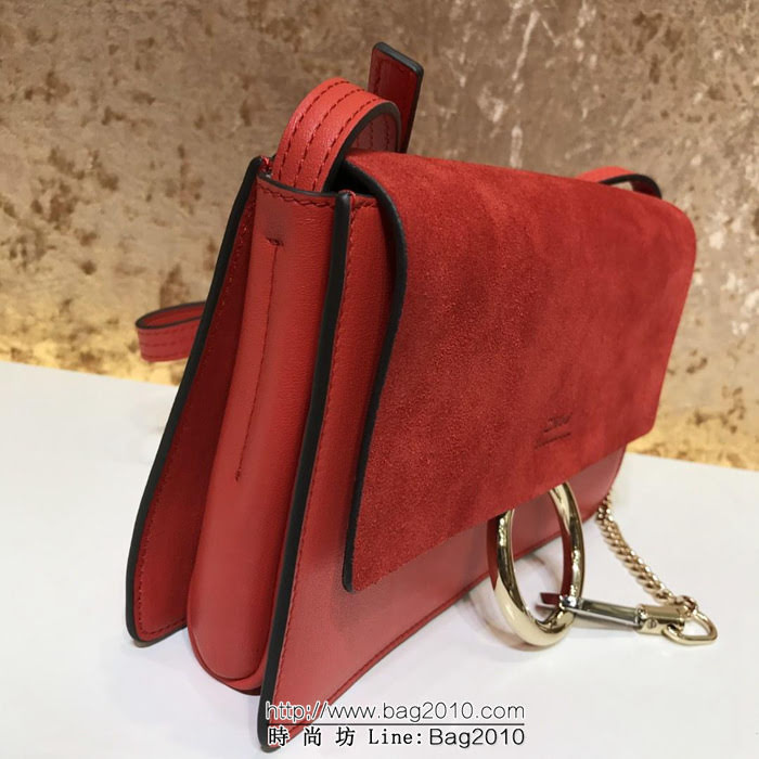 Chloe克洛伊 海外原單 Faye bag 牛皮拼麂皮 單肩斜挎包  ypk1153